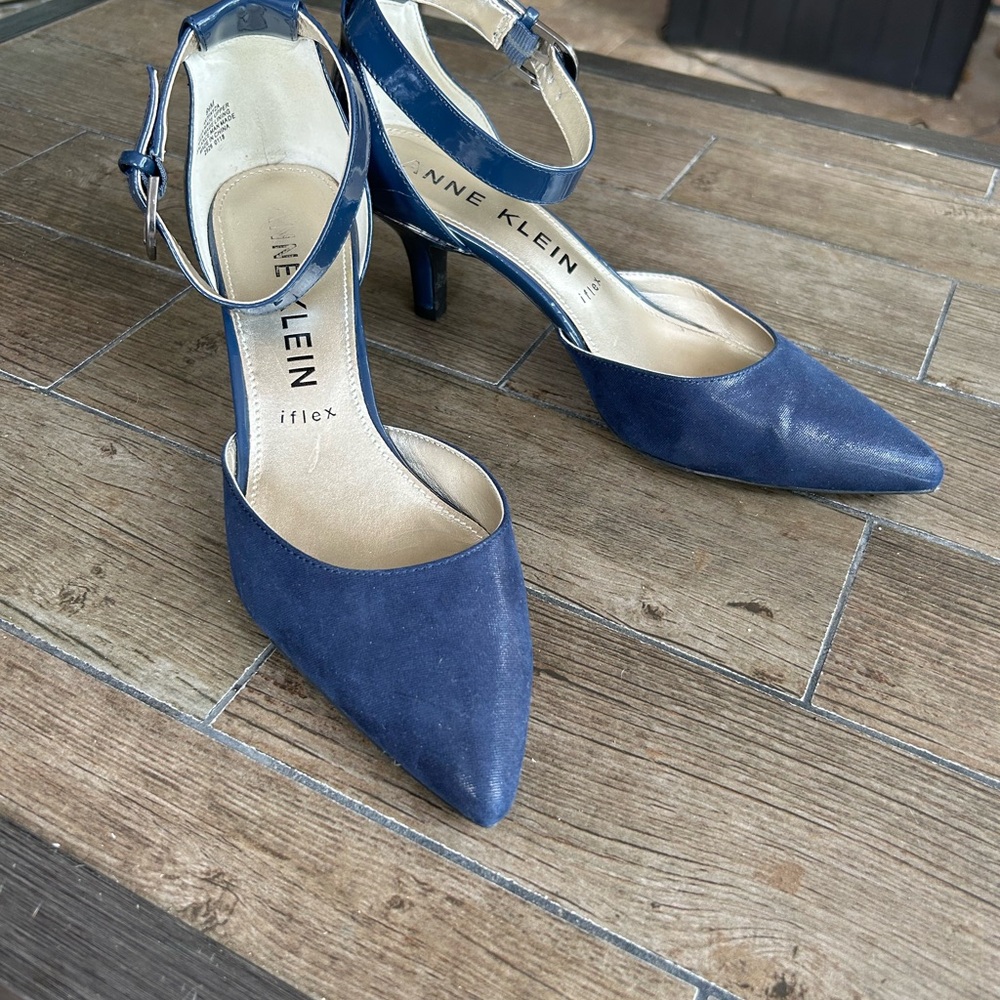 Anne Klein ifkex Women's Blue Heels, Size 9.5